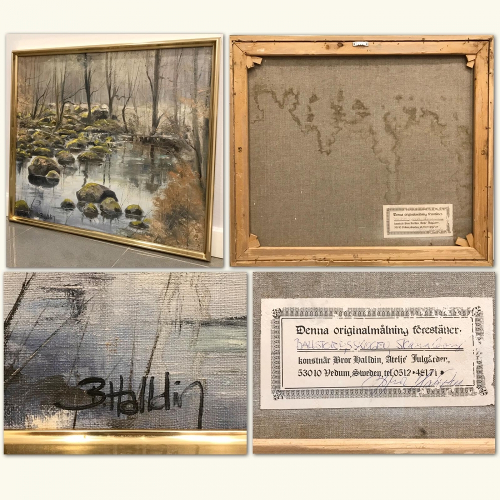 \"Tres Paisajes Suecos\", Bror Oskar Halldin (1925-2010), años 60–70