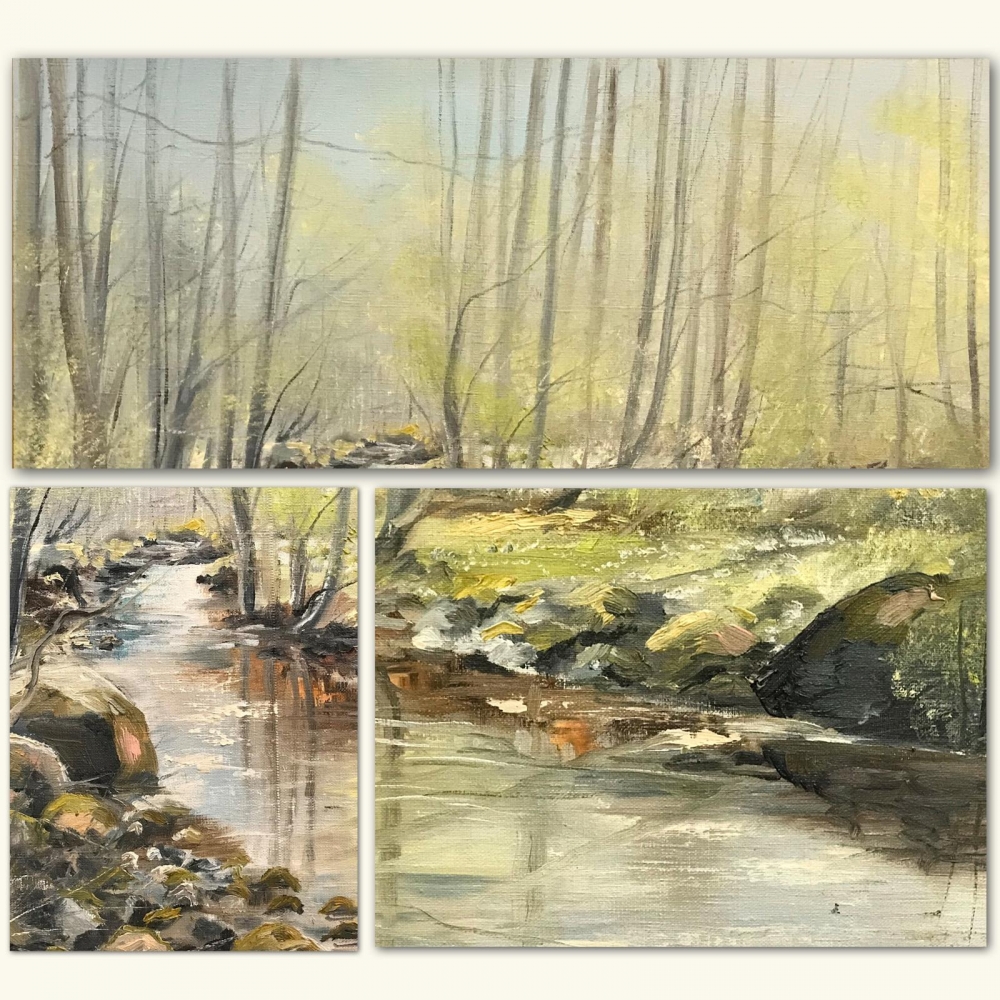 \"Tres Paisajes Suecos\", Bror Oskar Halldin (1925-2010), años 60–70