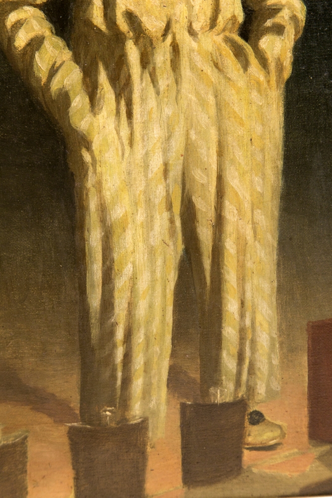 Pere Borrell del Caso, \"Pierrot\", óleo sobre lienzo, siglo XIX
