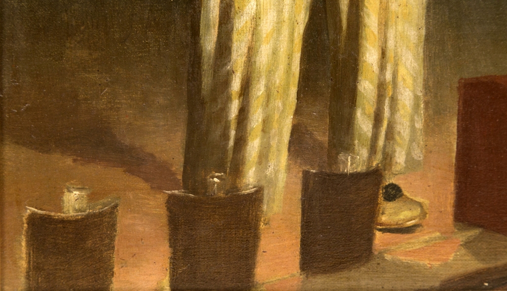 Pere Borrell del Caso, \"Pierrot\", óleo sobre lienzo, siglo XIX