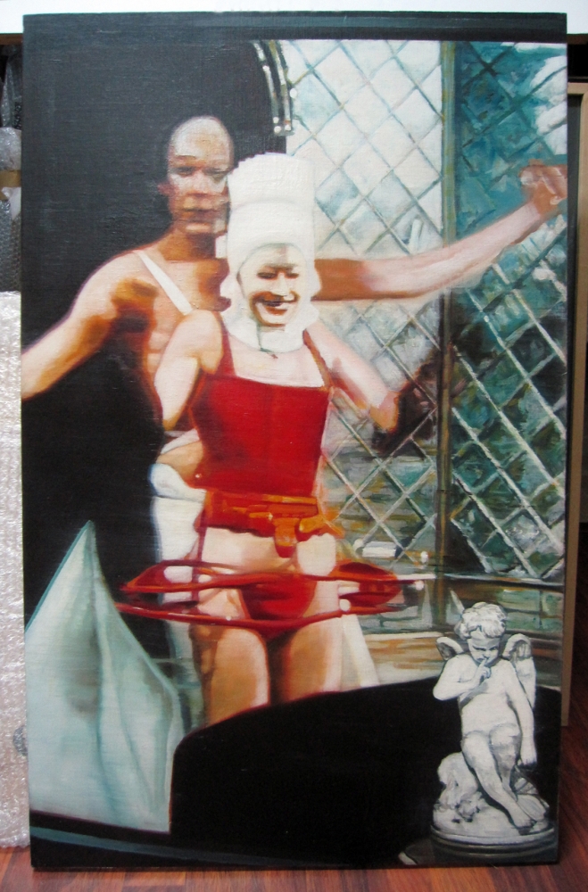 Luca del Baldo, pintura contemporánea, homenaje a Federico Fellini, 2003
