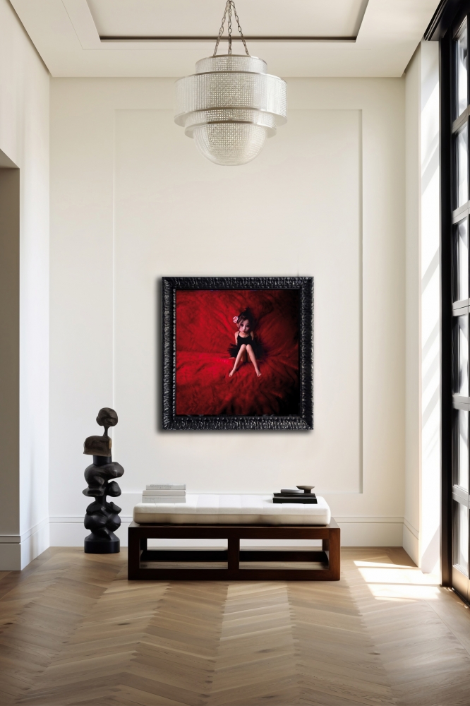 Zhang Peng, fotografía contemporánea, retrato niña en sofá, 2006