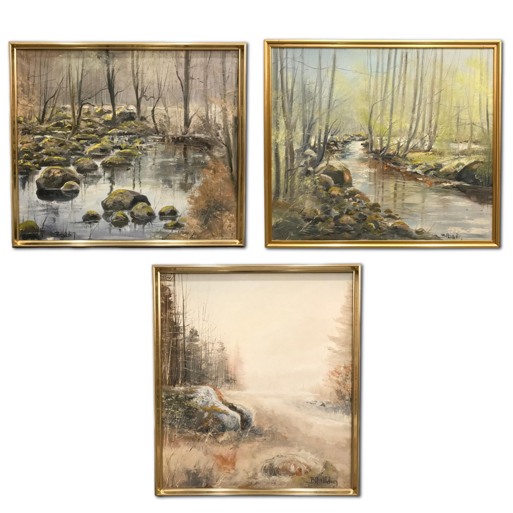 \"Tres Paisajes Suecos\", Bror Oskar Halldin (1925-2010), años 60–70
