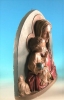 Virgen con niño, relieve de gran tamaño para colgar, estuco, Alemania, 1900