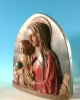 Virgen con niño, relieve de gran tamaño para colgar, estuco, Alemania, 1900