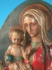 Virgen con niño, relieve de gran tamaño para colgar, estuco, Alemania, 1900