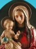 Virgen con niño, relieve de gran tamaño para colgar, estuco, Alemania, 1900