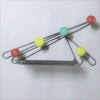 Perchero de diseño metal con cinco pomos de color de Mathieu Mategot, 1950 - 1959