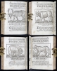 Año 1696 Unicornio. Libro de emblemas castellano. Andrés Ferrer de Valdecerebro, \"Govierno general, moral y politico, hallado en las fieras y animales sylvestres\", 1696