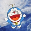 Jorge Pérez Parada, pintura pop urbana, Doraemon, 2022