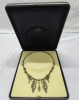 Collar de plata, oro de 18K y diamantes