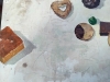 Miguel Vivo, pintura contemporánea, bodegón con dulces, galletas y pastas de té