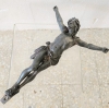 Figura de pared de gran tamaño de Jesucristo de estaño, 1880 - 1900