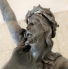 Figura de pared de gran tamaño de Jesucristo de estaño, 1880 - 1900