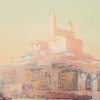 Cuadro al óleo con vistas a Marsella de Otto Stawi, 1980