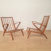Dos sillones de madera curvada de 1940, fabricado por Guglielmo Ulrich para C.W.K. Möbel