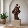 San Antonio de Padua con el Niño en nogal tallado, siglo XVIII