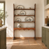 Antiguo platero de castaño de Navarra, mueble popular español del siglo XIX