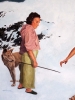 Alfredo López, expedición en la nieve, óleo sobre tabla, 2002, realismo mágico