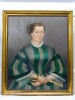 Óleo sobre tela del siglo XIX, retrato de dama