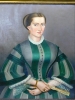 Óleo sobre tela del siglo XIX, retrato de dama