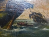 Batalla naval, óleo sobre tela