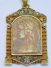 Colgante modernista con camafeo y oro 14k