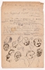 Tristan Tzara, dibujo y texto originales, 1925
