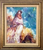José Antonio Pineda Bueno, “Posado”, óleo sobre lienzo, figura femenina
