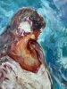 José Antonio Pineda Bueno, “Posado”, óleo sobre lienzo, figura femenina
