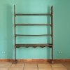 Antiguo platero de castaño de Navarra, mueble popular español del siglo XIX