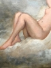 “Nymphe Endormie dans les Nuées”, seguidor de Jean Jacques Henner, finales del siglo XIX o principios del siglo XX