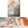 “Nymphe Endormie dans les Nuées”, seguidor de Jean Jacques Henner, finales del siglo XIX o principios del siglo XX