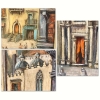 “Piazza S.Domenico Maggiore a Napoli”, Luciano Valeriani (1932-2007), 1991