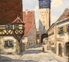 ”Vista del Scherenhof y la Puerta de Würzburg”, Hugo Gatscher (1921-2009), años 70 del siglo XX