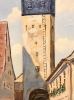 ”Vista del Scherenhof y la Puerta de Würzburg”, Hugo Gatscher (1921-2009), años 70 del siglo XX