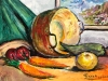”Bodegón con Hortalizas y Paisaje Montañoso”, Juan Gallego Pinazo (ca 1920), 2006