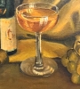 \"Bodegón con Champagne, Copa y Frutas\" y \"Bodegón con Licor Perelló, Cigarrillos y Cenicero\", Ramon Lluís Monllaó (1928–2013), mediados del siglo XX
