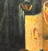 \"Bodegón con Champagne, Copa y Frutas\" y \"Bodegón con Licor Perelló, Cigarrillos y Cenicero\", Ramon Lluís Monllaó (1928–2013), mediados del siglo XX