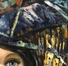 \"Retrato Femenino con Tocado Geométrico\", escuela europea, años 70-80 del siglo XX
