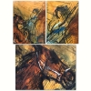 ”Amazona con Caballo”, escuela europea, años 50-60 del siglo XX
