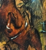 ”Amazona con Caballo”, escuela europea, años 50-60 del siglo XX