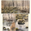 \"Tres Paisajes Suecos\", Bror Oskar Halldin (1925-2010), años 60–70