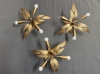 Tres lámparas de techo con motivos florales, hierro, España, ca.1950
