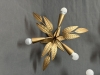 Tres lámparas de techo con motivos florales, hierro, España, ca.1950