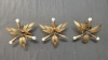 Tres lámparas de techo con motivos florales, hierro, España, ca.1950