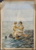 Aurelio Roberti, Italia, acuarela, siglo XIX