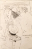 Pablo Picasso, Peintre chauve devant son Chevalet, punta seca, 1927, firma apostillada