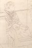 Pablo Picasso, Peintre chauve devant son Chevalet, punta seca, 1927, firma apostillada