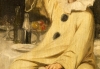 Pere Borrell del Caso, \"Pierrot\", óleo sobre lienzo, siglo XIX